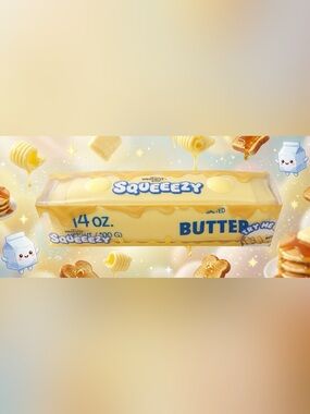 Squeezy Butter Stick sensory toy - Bright Yellow